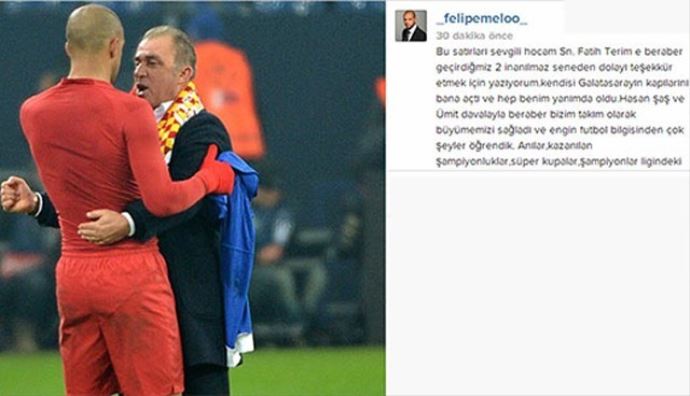 Melo'dan Fatih Terim'e duygusal veda mesajı Melo'dan Fatih Terim'e duygusal veda mesajı