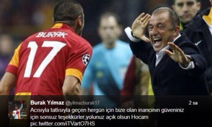 Galatasaraylı futbolcuların Fatih Terim tweetleri Galatasaraylı futbolcuların Fatih Terim tweetleri