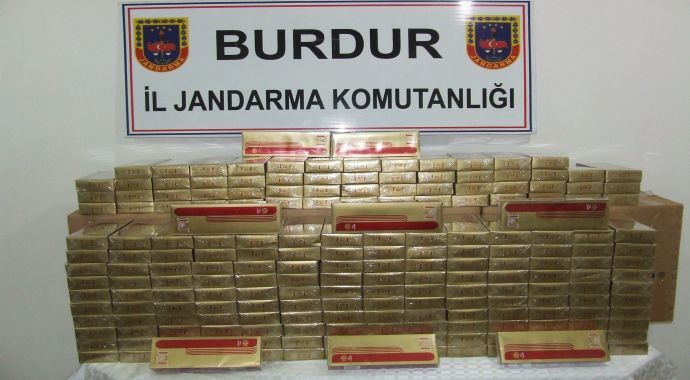 Burdur'da 2 bin kaçak sigara ele geçirildi
