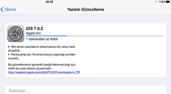 OS 7.0.2 Güncellemesi Çıktı OS 7.0.2 Güncellemesi Çıktı