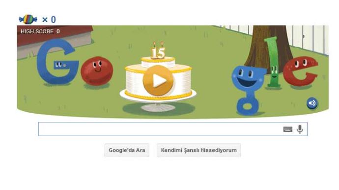Google&#039;dan 15. yıla özel doodle