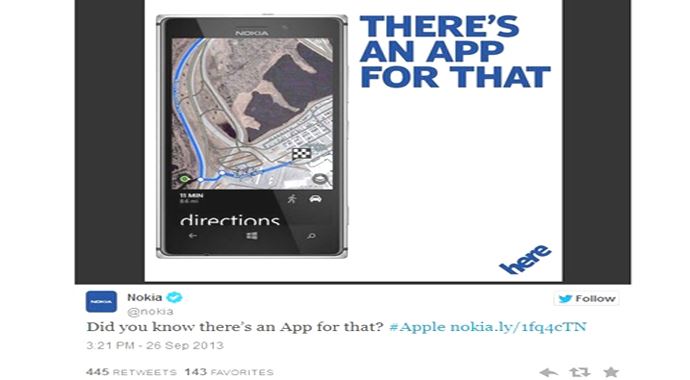 Nokia her fırsatta Apple ile dalga geçiyor