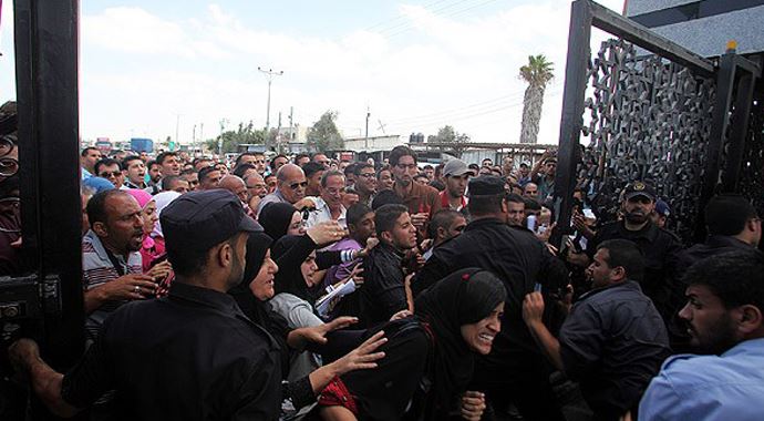 Refah Sınır Kapısı'nda eylem