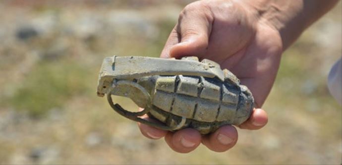 Karaman'da el bombası bulundu