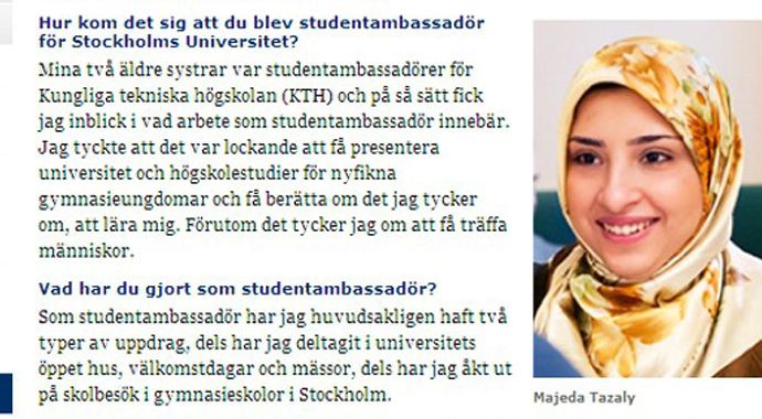 Stockholm Üniversitesi, başörtülü öğrenciyle tanıtım yaptı