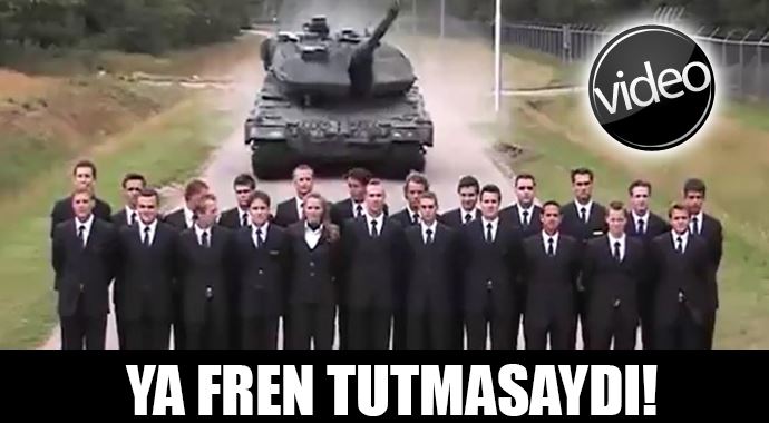 Tank fren sistemine ilginç test! Tank fren sistemine ilginç test!