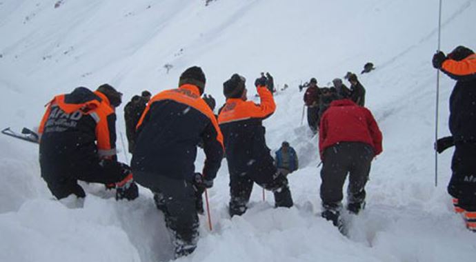 Karayolları ekipleri çığ altında kaldı Karayolları ekipleri çığ altında kaldı