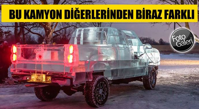 Buzdan kamyon yapıp, yol gittiler Buzdan kamyon yapıp, yol gittiler