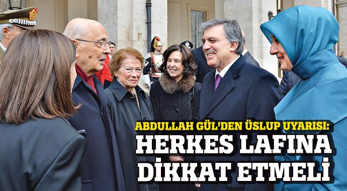 Abdullah Gül'den üslup uyarısı: Herkes lafına dikkat etmeli