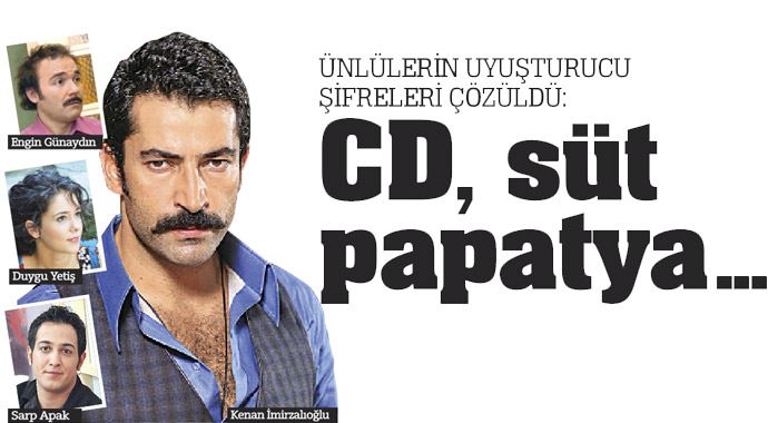 Ünlülerin uyuşturucu şifreleri çözüldü: CD, süt, papatya... Ünlülerin uyuşturucu şifreleri çözüldü: CD, süt, papatya...