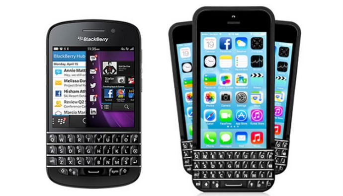 iPhone klavyesi Blackberry'i rahatsız etti iPhone klavyesi Blackberry'i rahatsız etti
