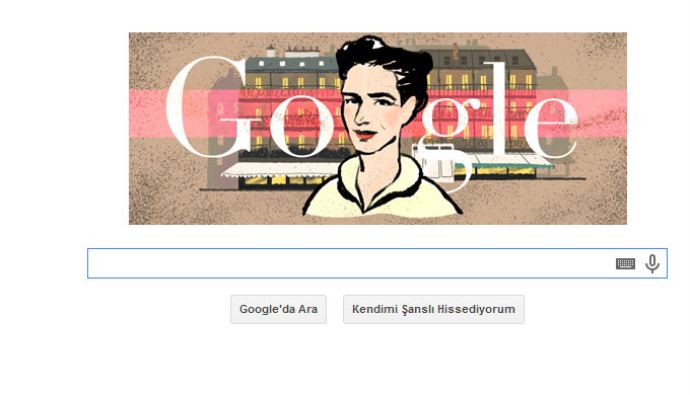 Google&#039;dan Simone de Beauvoi için doodle