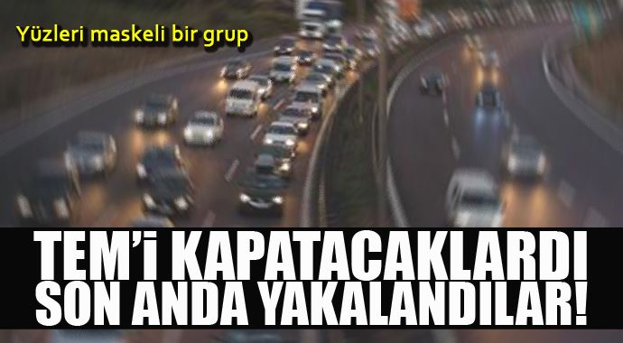 TEM otoyolunu kapatacaklardı, son anda yakalandılar