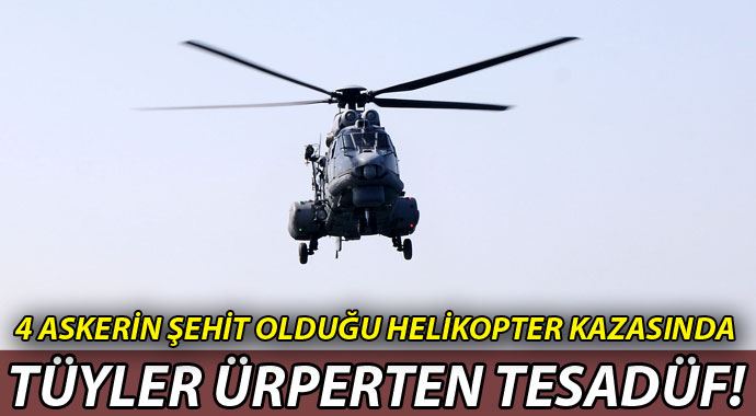 Helikopter kazasında tüyler ürperten tesadüf!