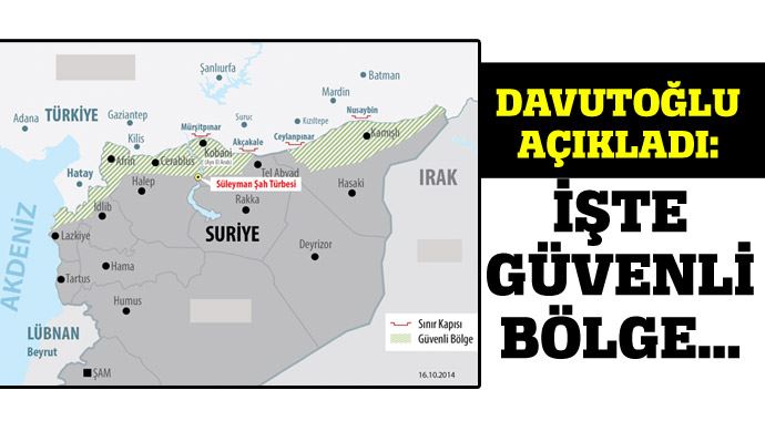 Davutoğlu açıkladı: İşte güvenli bölge...