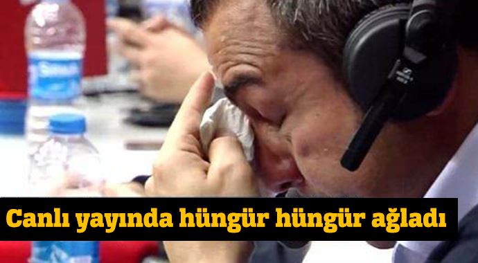 Canlı yayında hüngür hüngür ağladı Canlı yayında hüngür hüngür ağladı
