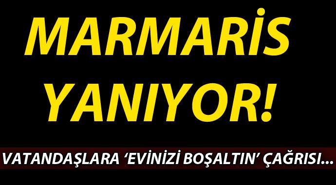 Marmaris'te büyük orman yangını! Evler tahliye ediliyor