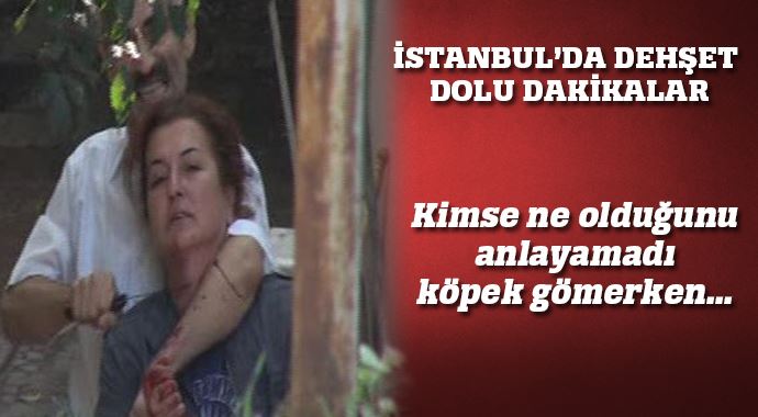 Ölen köpeğini gömerken boğazına bıçak dayadılar Ölen köpeğini gömerken boğazına bıçak dayadılar