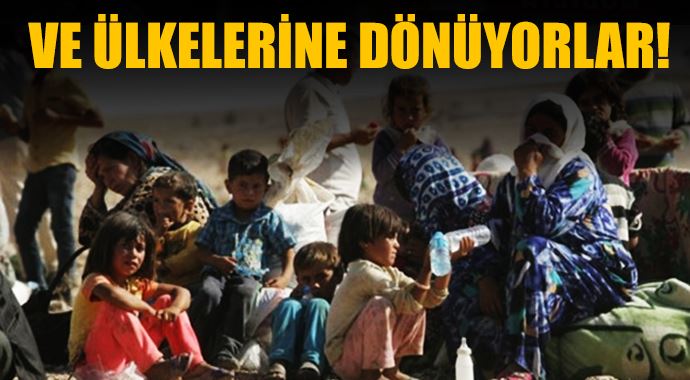 Ve ülkelerine dönüyorlar! Ve ülkelerine dönüyorlar!