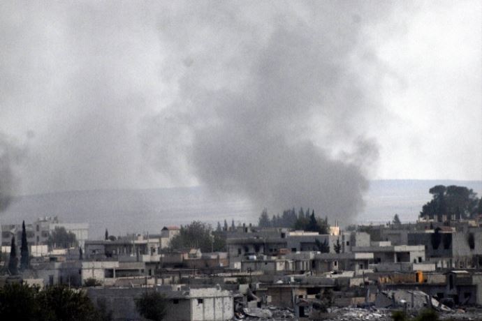 Koalisyon güçleri IŞİD mevzileri böyle vurdu Koalisyon güçleri IŞİD mevzileri böyle vurdu