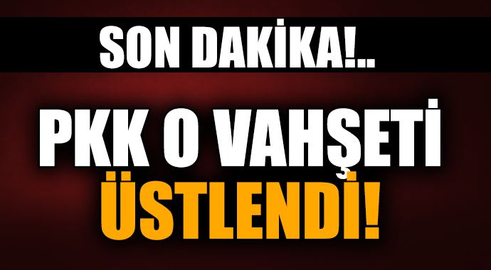 PKK o vahşeti üstlendi!