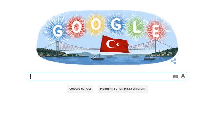 Google, Cumhuriyet Bayramı'nı kutladı Google, Cumhuriyet Bayramı'nı kutladı