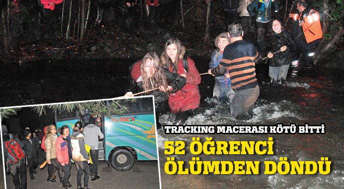 Trackıng macerası kötü bitti! 52 öğrenci ölümden döndü Trackıng macerası kötü bitti! 52 öğrenci ölümden döndü