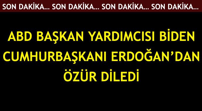  Joe Biden Erdoğan&#039;dan özür diledi
