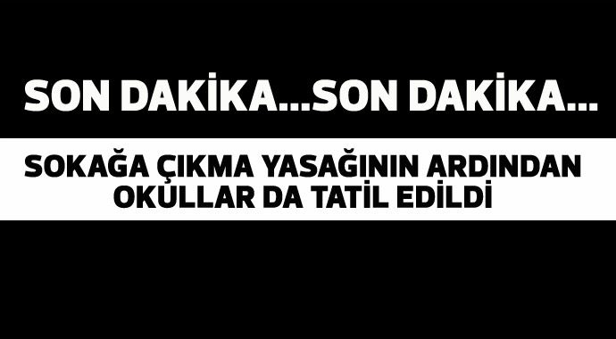 Diyarbakır'da okullar tatil edildi Diyarbakır'da okullar tatil edildi