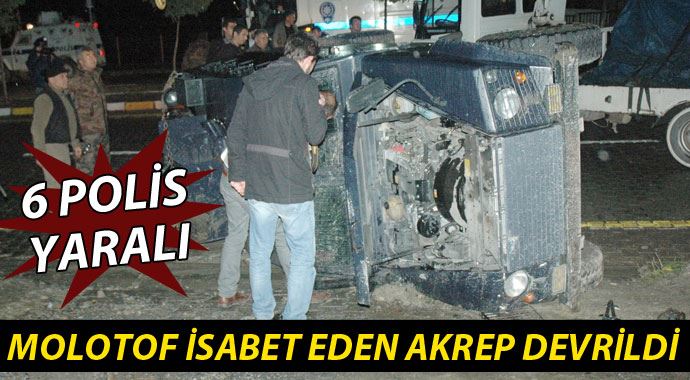 Hakkari'de zırhlı araç devrildi: 6 polis yaralı Hakkari'de zırhlı araç devrildi: 6 polis yaralı