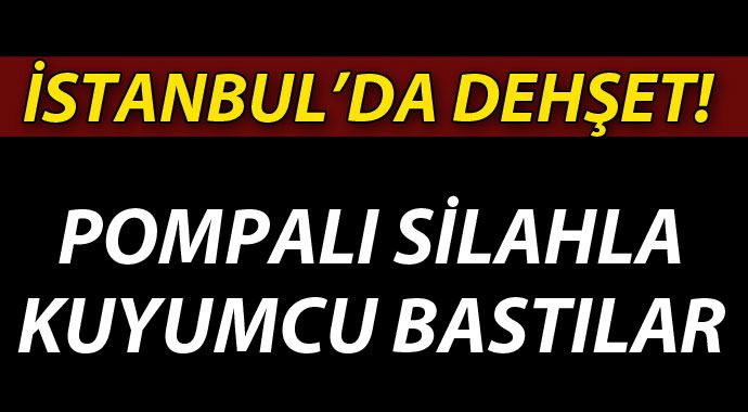 İstanbul&#039;da pompalı kuyumcu soygunu: 1 yaralı