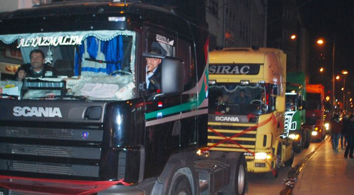Tırlı düğün konvoyu, trafik cezasıyla son buldu