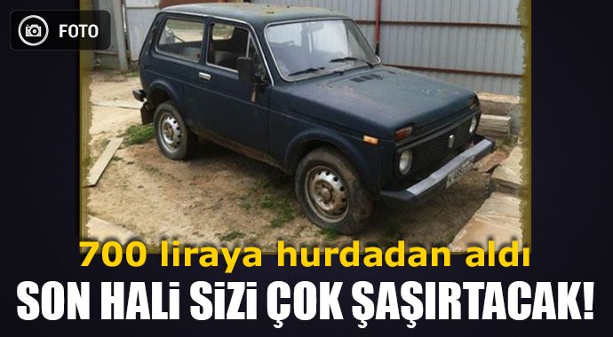 700 liraya hurdadan aldığı cipi bakın nasıl yeniledi?