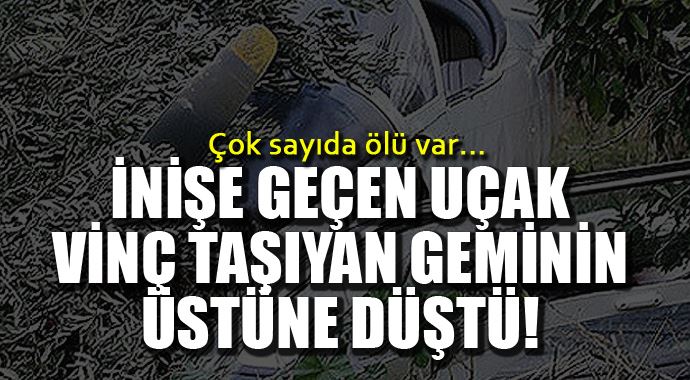 Uçak vinç taşıyan geminin üzerine düştü, 9 ölü var