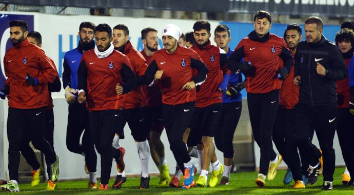Trabzonspor, Galatasaray hazırlıklarını sürdürdü Trabzonspor, Galatasaray hazırlıklarını sürdürdü