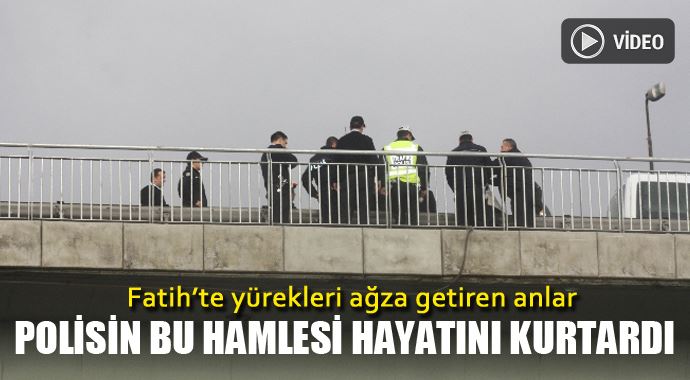 Fatih'te intihar girişimi, son anda kurtarıldı Fatih'te intihar girişimi, son anda kurtarıldı