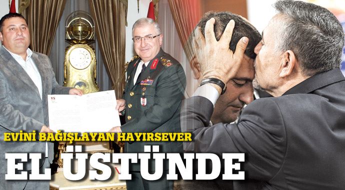 Şehide ev veren sıvacı el üstünde