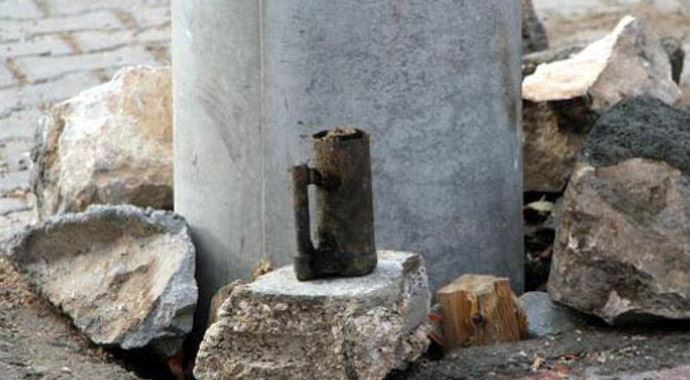 Çocuklar mayını bulup okula getirdi 