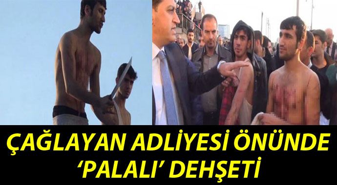 Adliye önünde &#039;&#039;palalı&#039;&#039; eylem