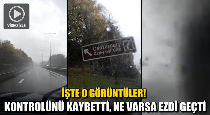 Islak yolda kontrolünü kaybetti böyle kaza yaptı Islak yolda kontrolünü kaybetti böyle kaza yaptı