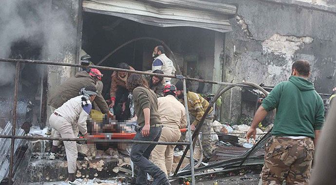 Halep'e "vakum bombalı" saldırı Halep'e "vakum bombalı" saldırı