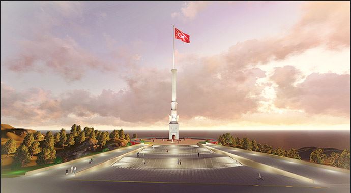 90 bin şehit için 99 metrelik âbide... 90 bin şehit için 99 metrelik âbide...