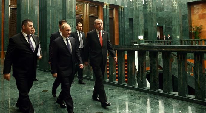 Erdoğan, Putin onuruna yemek verdi Erdoğan, Putin onuruna yemek verdi