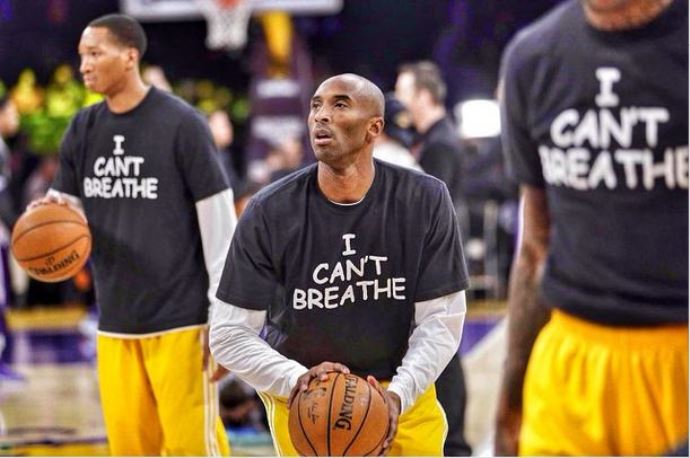 Kobe de "nefes alamıyorum" tişörtü giydi Kobe de "nefes alamıyorum" tişörtü giydi