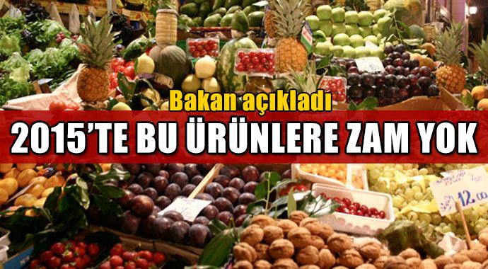 Yeni yılda bu ürünlere zam yok Yeni yılda bu ürünlere zam yok