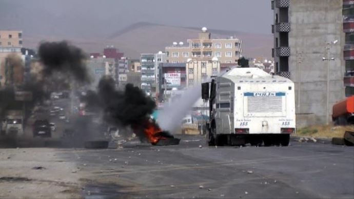 Silopi&#039;de olaylı Kobani protestosu