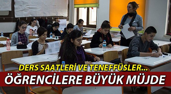 Ders saatleri azalıyor, teneffüs süreleri uzuyor Ders saatleri azalıyor, teneffüs süreleri uzuyor