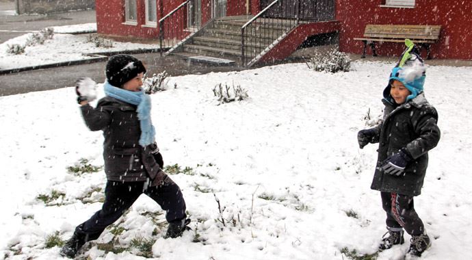 Kırklareli'nde eğitime kar engeli Kırklareli'nde eğitime kar engeli