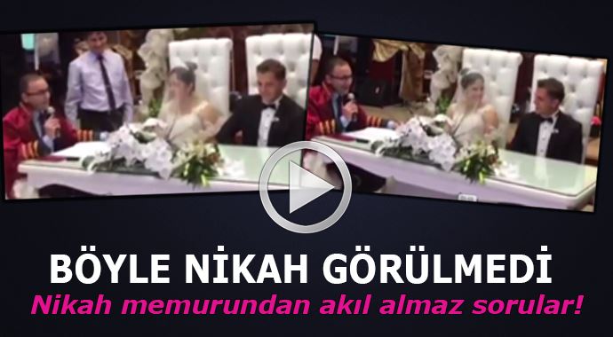 Böyle nikah görülmedi, nikah memuru öyle sorular sordu ki... Böyle nikah görülmedi, nikah memuru öyle sorular sordu ki...