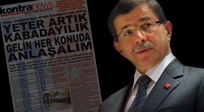Yunan gazetesinden Türkçe manşet Yunan gazetesinden Türkçe manşet